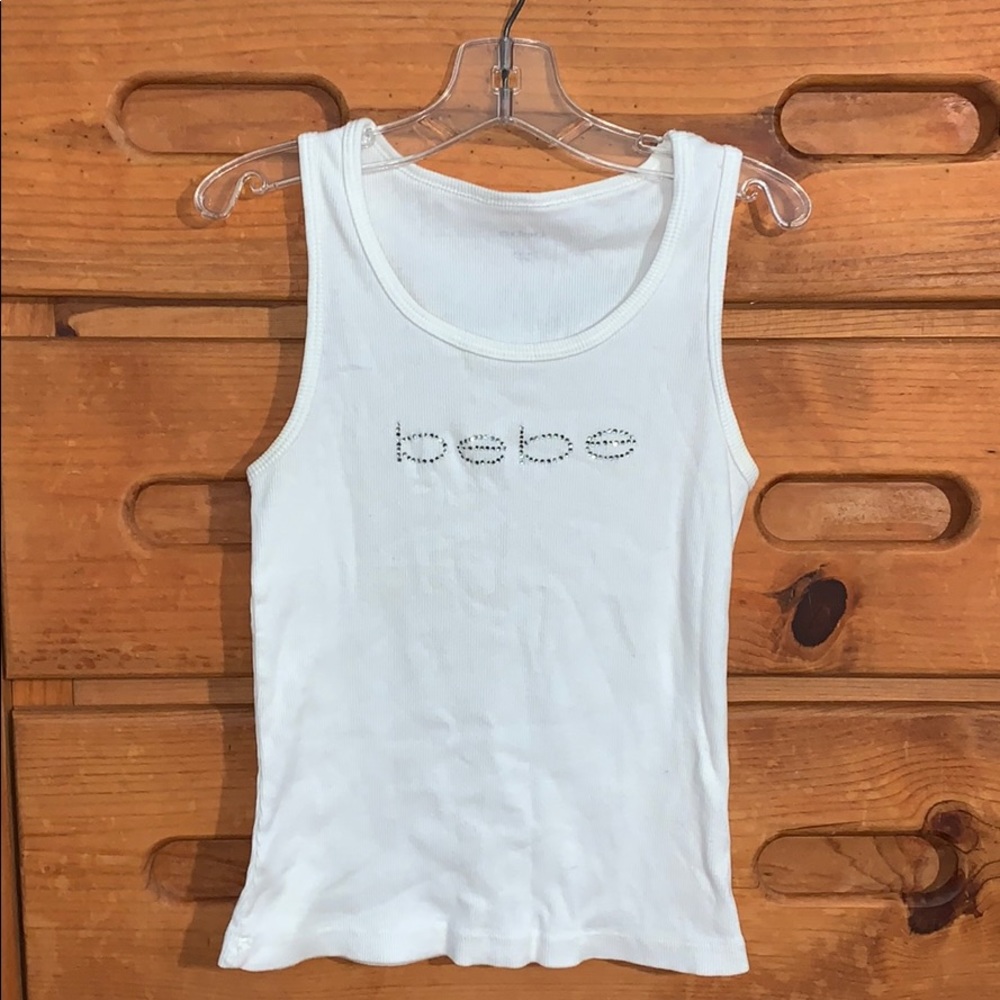 White Bebe tank top